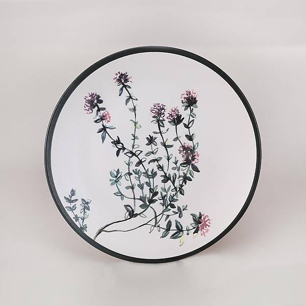 Flowery Plates Ceramic 25 cm 6 Pieces