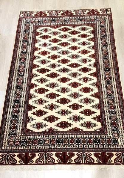 Persian Khorasan Rug Iran Turkmen Handwoven Weft Silk     | 205cm x 133cm