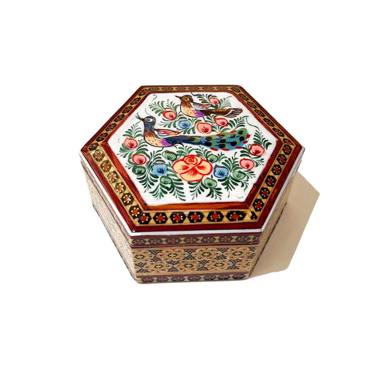 Handwork of Persian Hatem Art Luks Jewelry Box