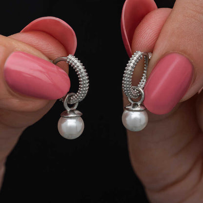 Silver Pearl Women Earrings