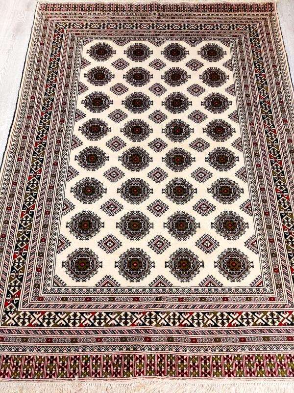 Persian Khorasan Rug Iran Turkmen Hand Woven Weft Silk     | 189cm x 138cm