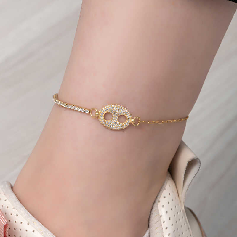 Silver Gold Anklet