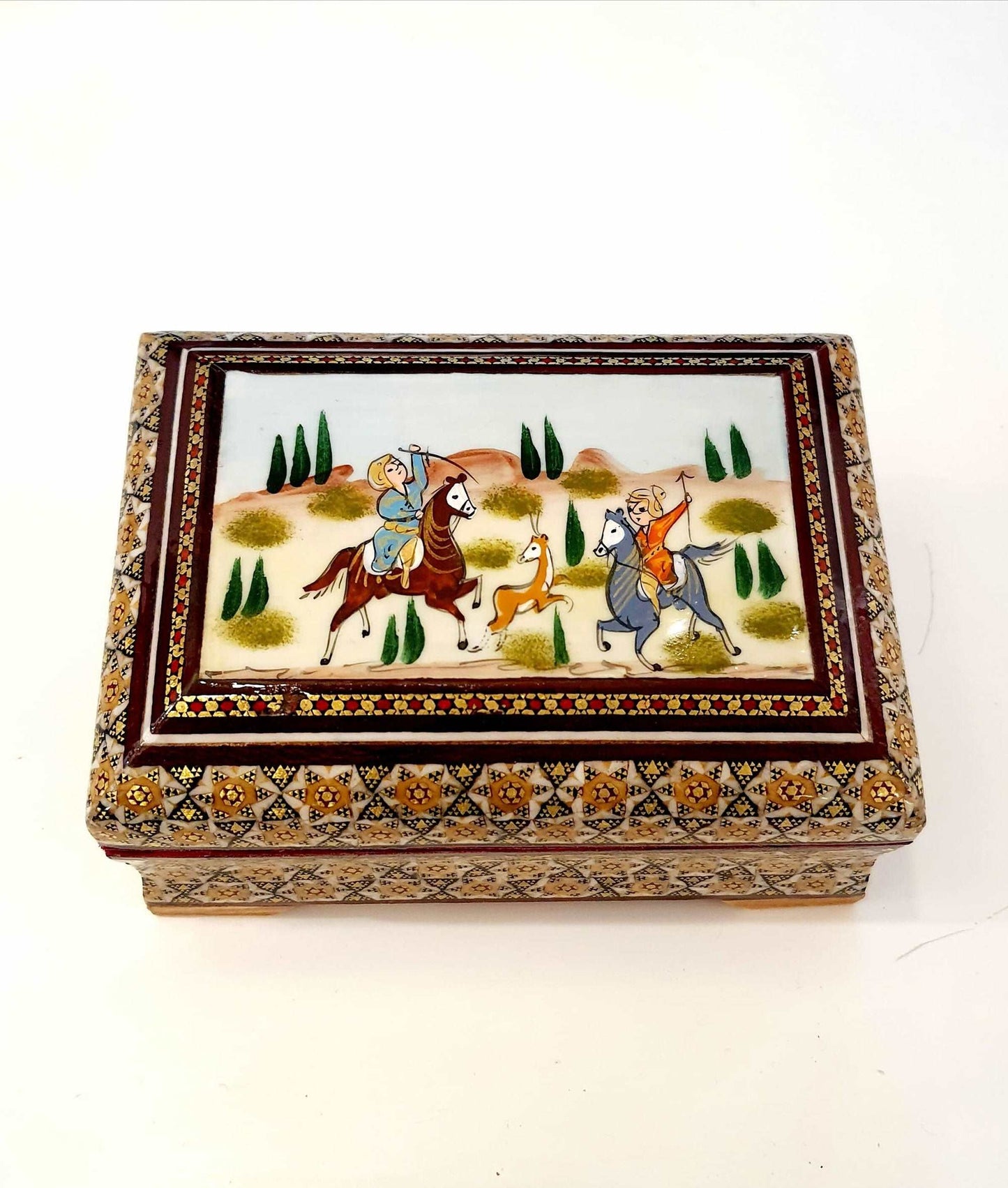 Handwork of Persian Hatem Art Luks Jewelry Box