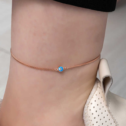 Silver Rose Anklet