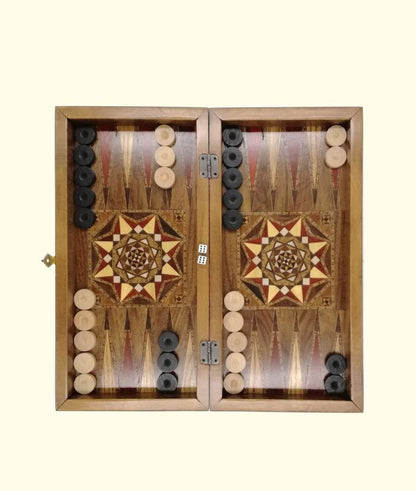 Handmade Wooden Backgammon Set