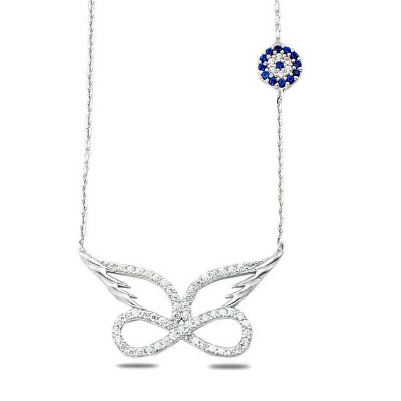 Silver Angel Infinity Women Necklace