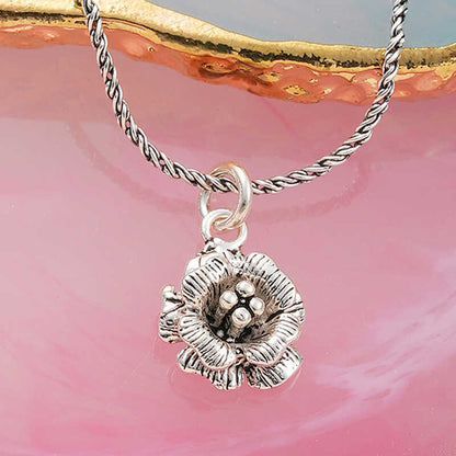 Silver Rose Necklace