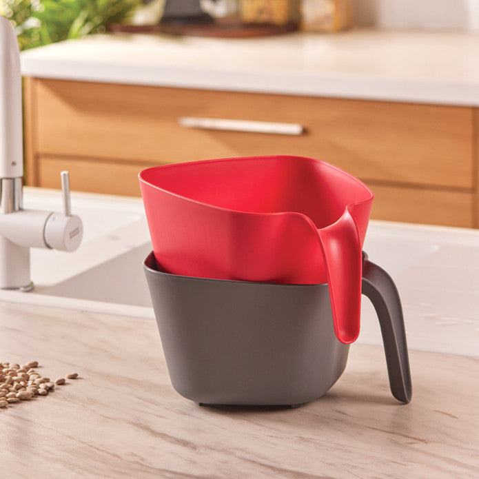 Nell Gray Red 2 Piece Strainer