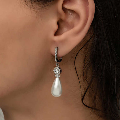 Silver Pearl Earrings