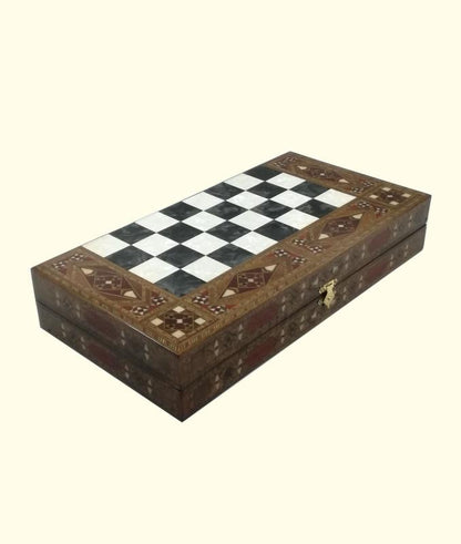 Handmade Wooden Backgammon Set