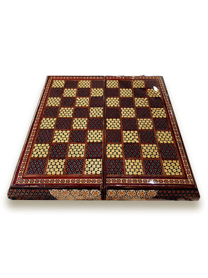 Handwork of Iran Luks Hatem Backgammon and Chess Set