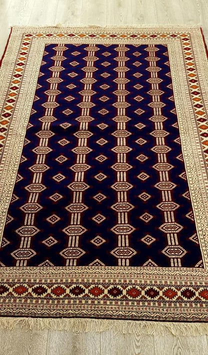 Persian Khorasan Rug Iran Turkmen Handwoven Weft Silk     | 199cm x 138cm