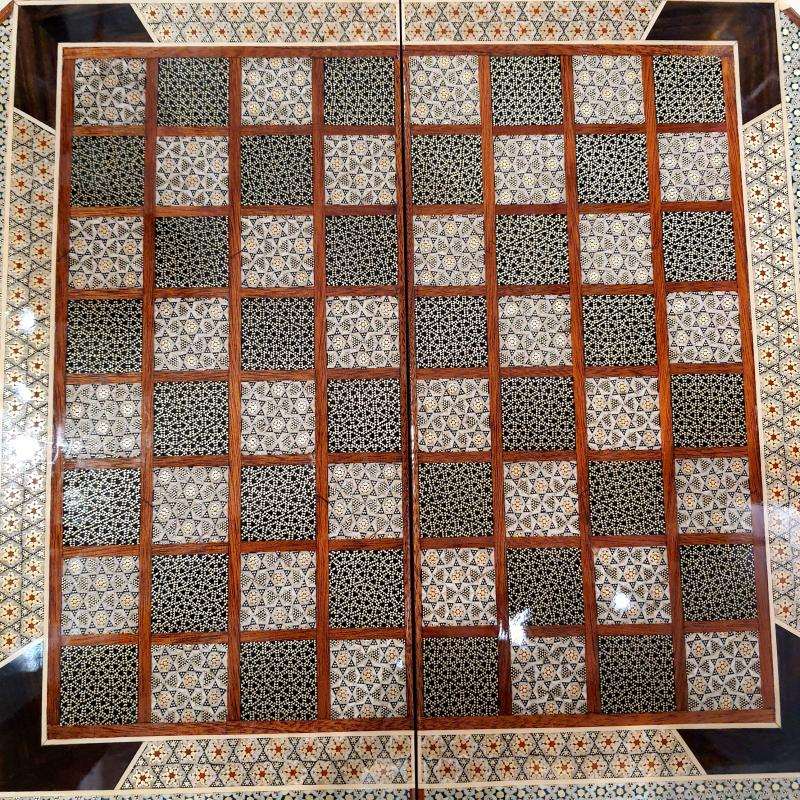 Handwork of Iran Luks Hatem Backgammon and Chess Set