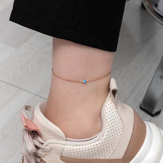 Silver Rose Anklet