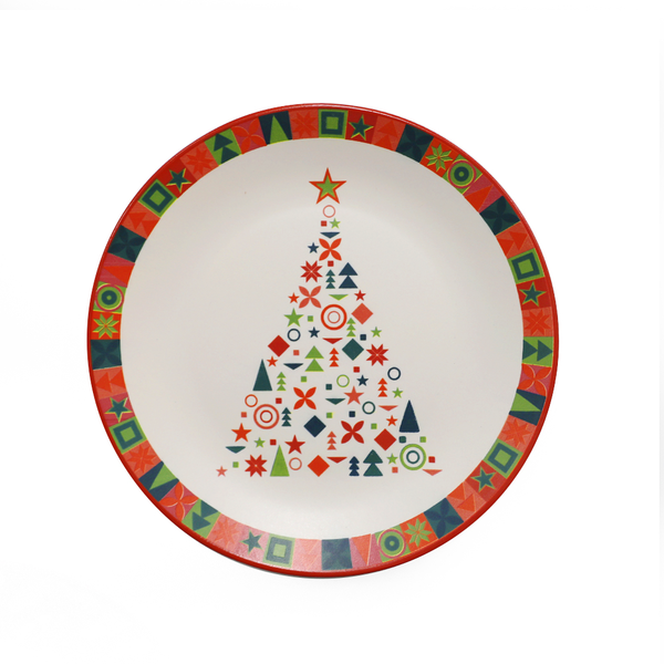 New Year Service Ceramic Plate 26 Cm