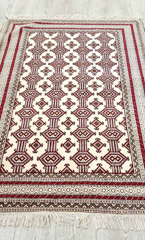 Persian Khorasan Rug Iran Turkmen Handwoven Weft Silk     | 166cm x 127cm