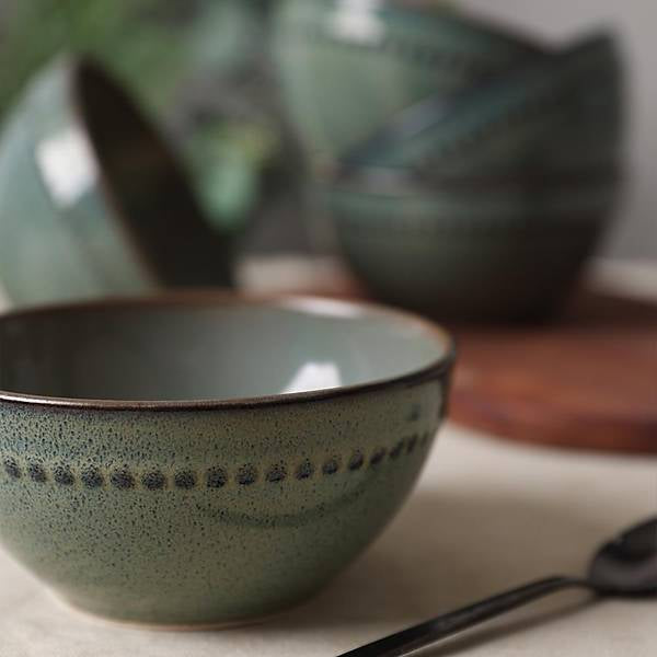 Reactive Antique Green Bella Bowl 14 Cm 6 Pieces