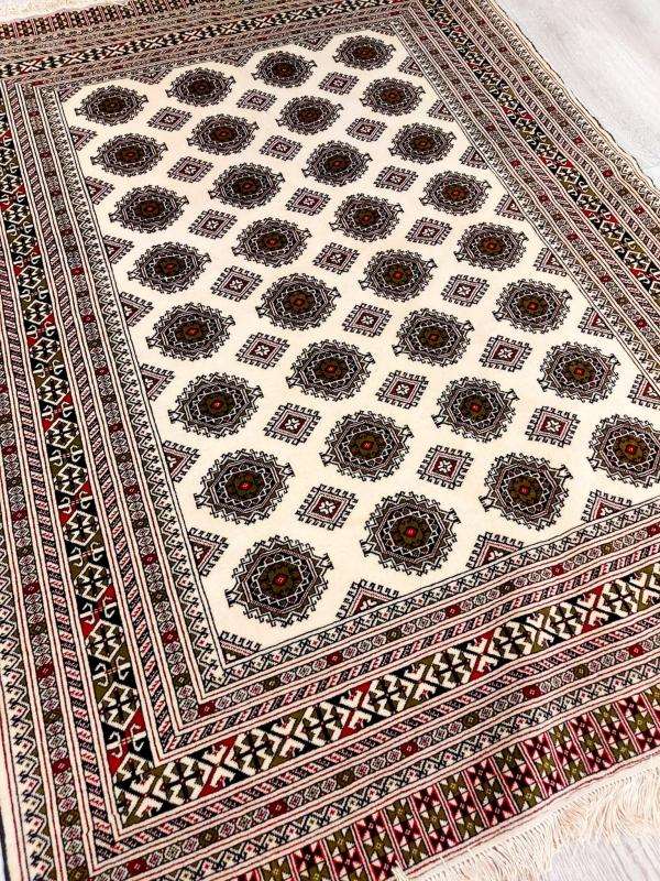 Persian Khorasan Rug Iran Turkmen Hand Woven Weft Silk     | 189cm x 138cm