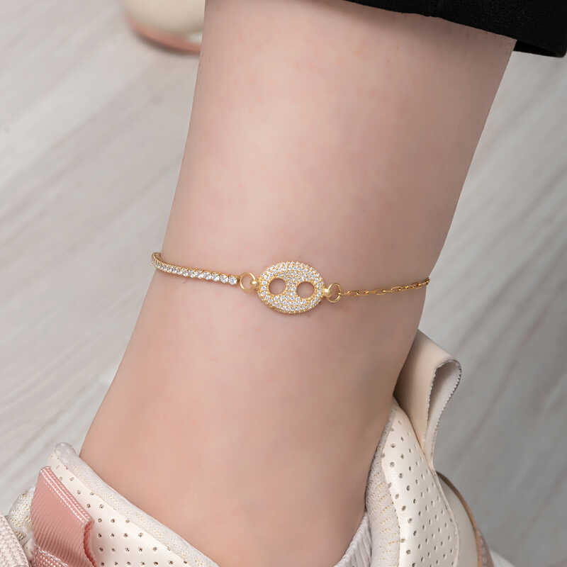 Silver Gold Anklet