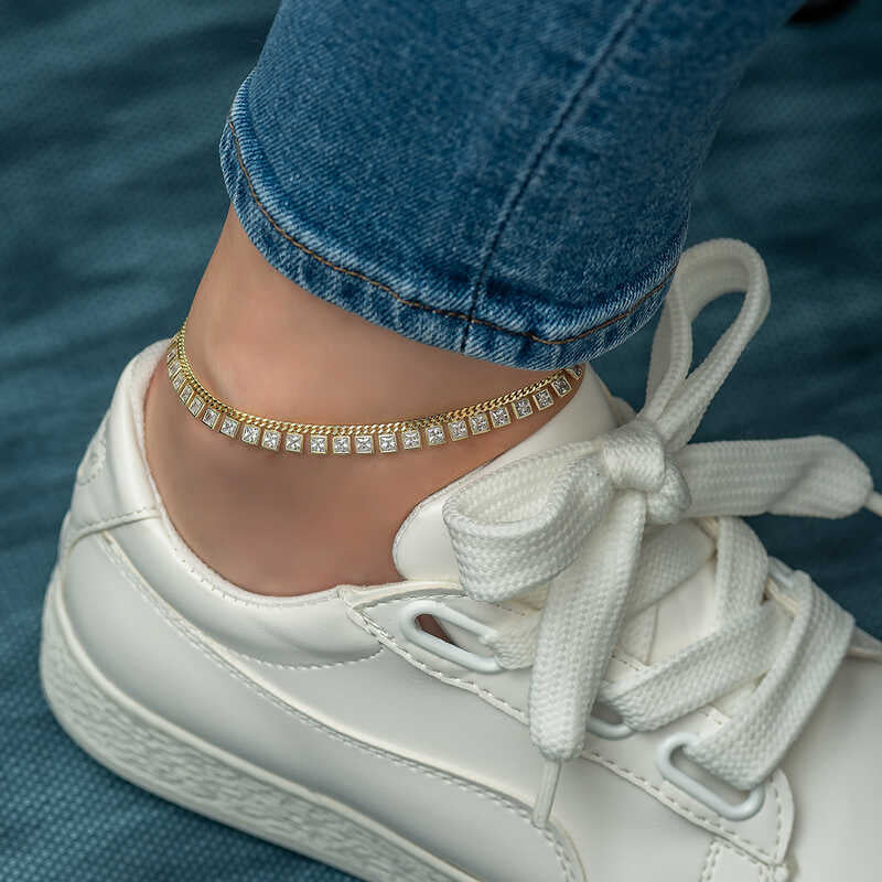 Silver Gold Anklet