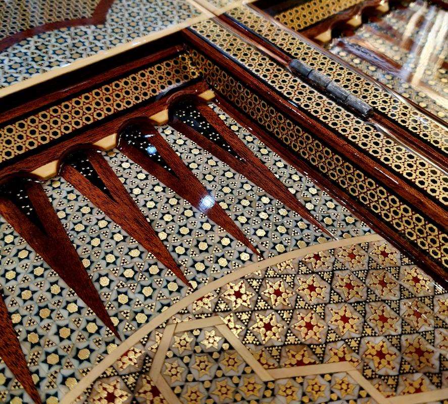 Handwork of Iran Luks Hatem Backgammon and Chess Set