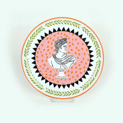 Mythological Design Service Ceramic Plates 25 cm 6 Pieces