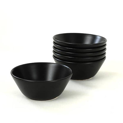 Matte Black Soup Bowl 14 Cm 6 Pieces