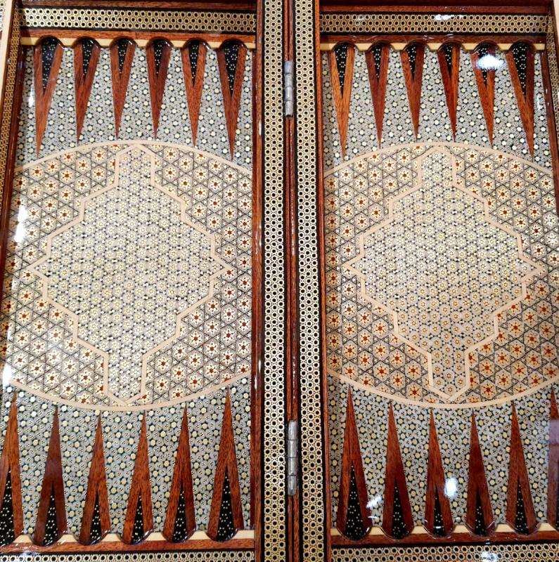 Handwork of Iran Luks Hatem Backgammon and Chess Set