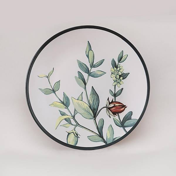 Flowery Plates Ceramic 25 cm 6 Pieces