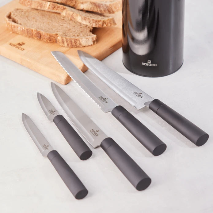 Black 6 Piece Knife Set