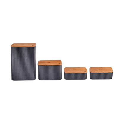 4 Piece Storage Container Set Anthracite