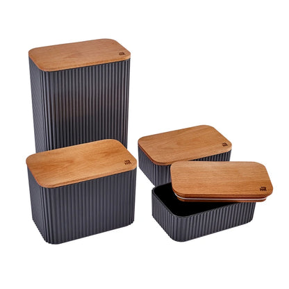 4 Piece Storage Container Set Anthracite