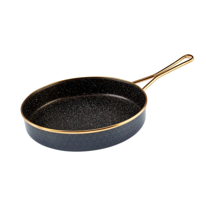 Crystal Enamelled Pan Anthracite 28 cm