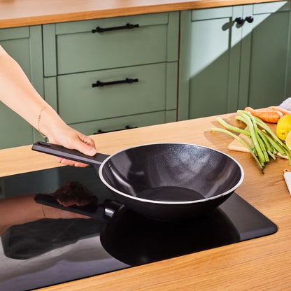 Swiss Crystal Wok Pan 28 Cm Black