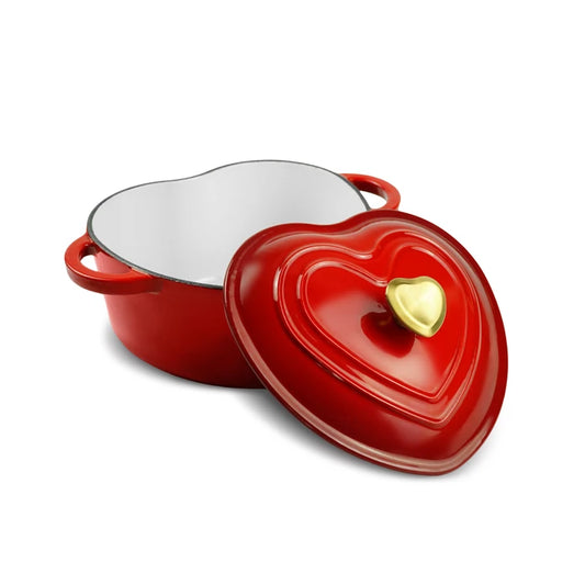 Love Iron Cast  Cookware Red