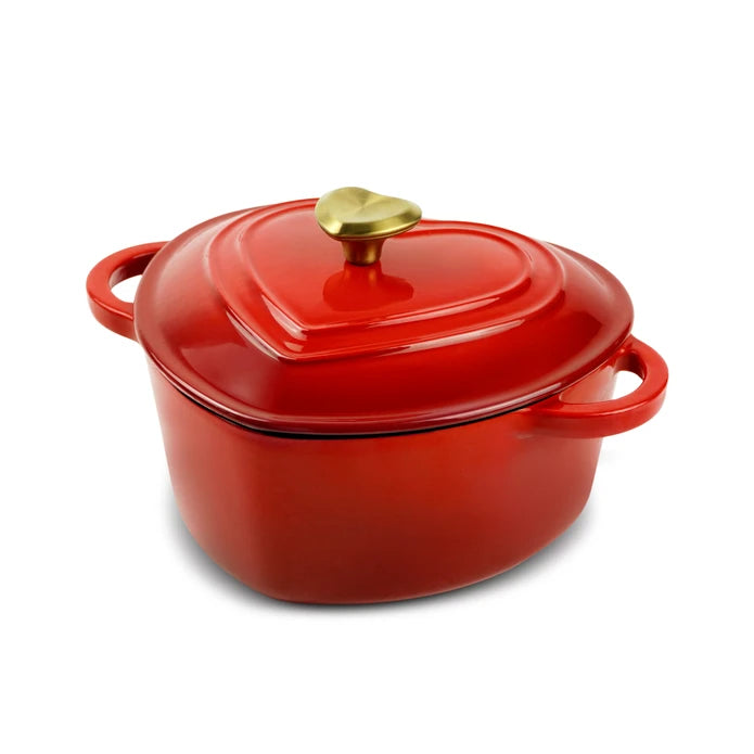 Love Iron Cast  Cookware Red