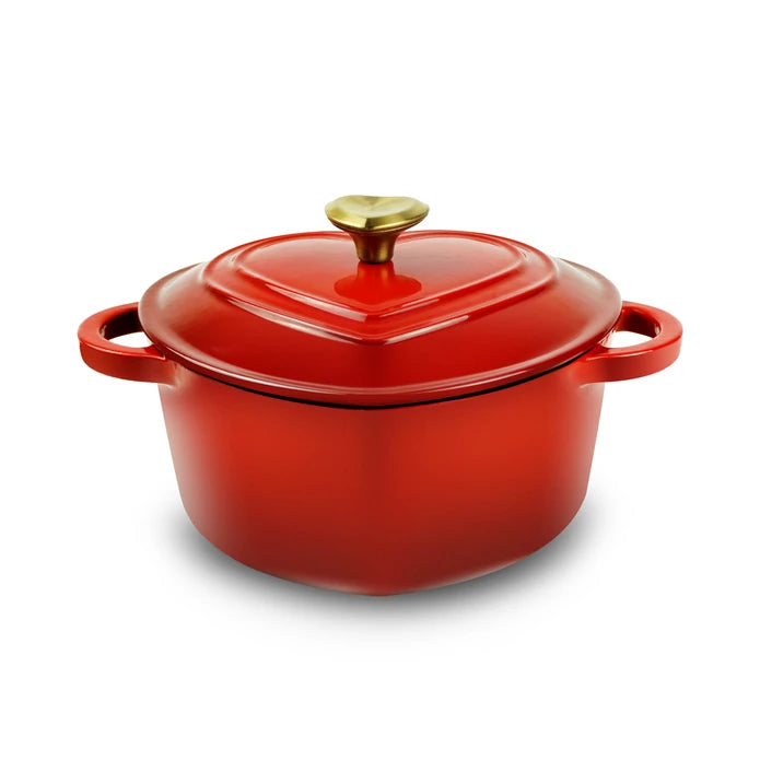 Love Iron Cast  Cookware Red