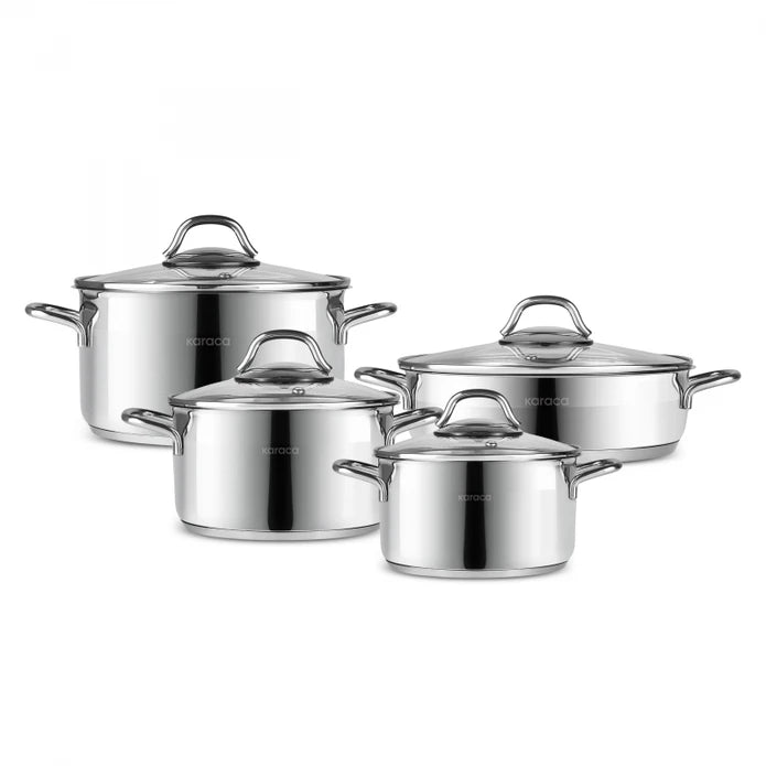 Belen 8 Piece Steel Cookware Set