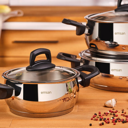 Aren 8 Piece Cookware Set Steel