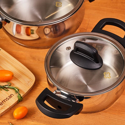 Aren 8 Piece Cookware Set Steel