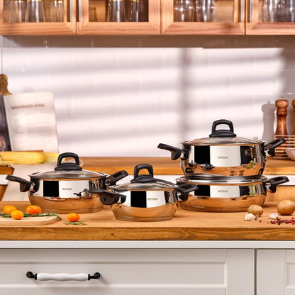 Aren 8 Piece Cookware Set Steel