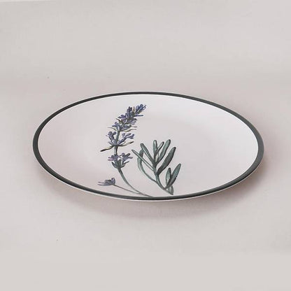 Flowery Plates Ceramic 25 cm 6 Pieces